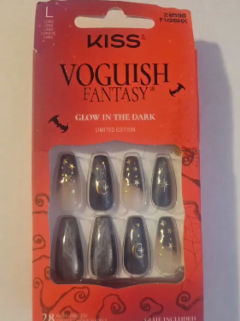 KISS Voguish Fantasy Glow‑in‑the‑Dark Nails-Long